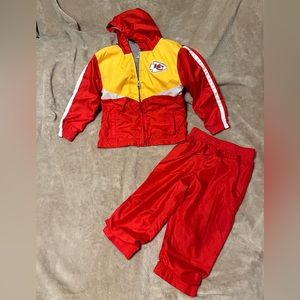 Teams Kansas City Chiefs NFL Football TODDLER Track Suit Size 3T RED/ YELLOW